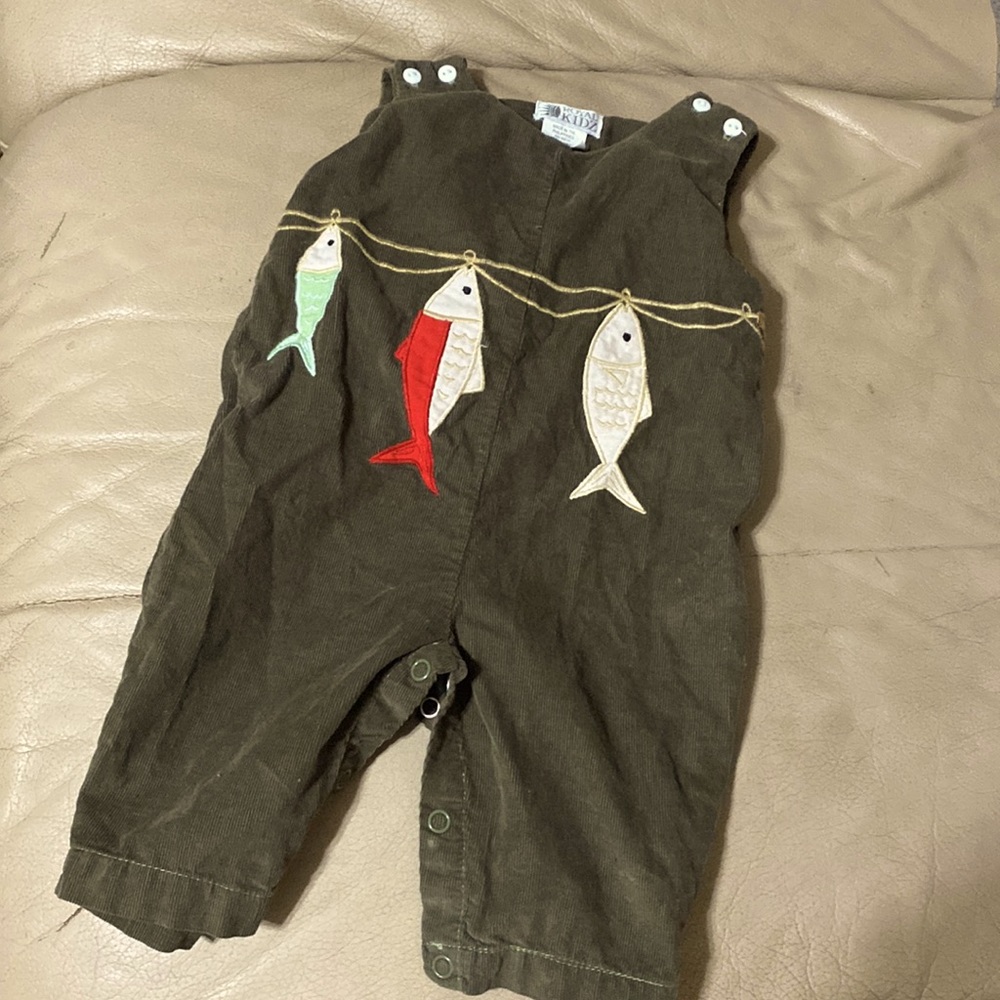 Embroidered corduroy outfit